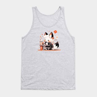 A white fox enjoying a frosty Tank Top